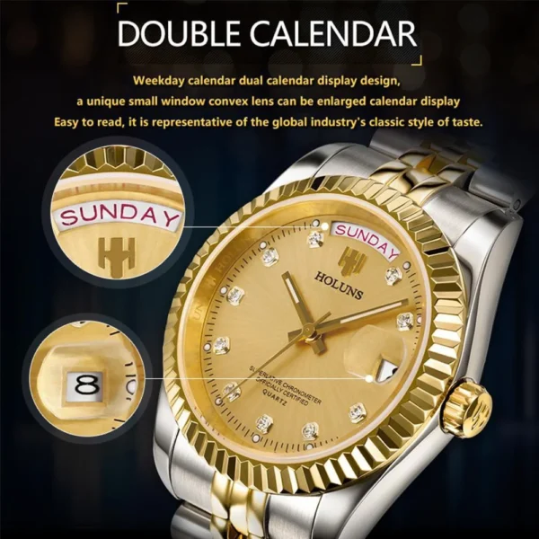 Day-Date Gold & Stainless Steel Quartz - Image 3