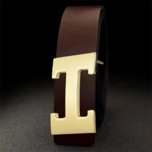 H-H Buckle Leather Belt