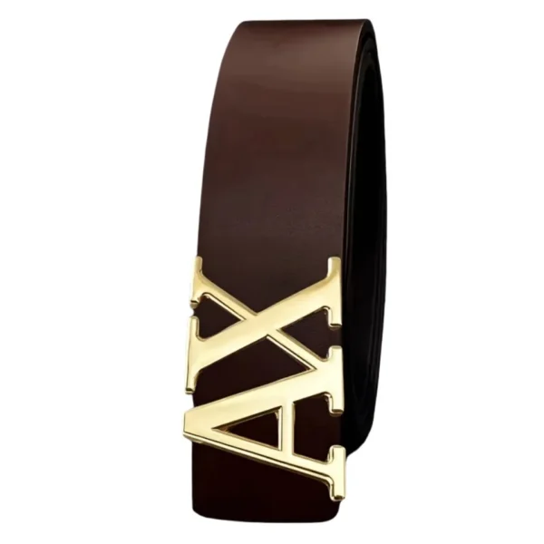 AX Buckle Leather Belt - Image 4