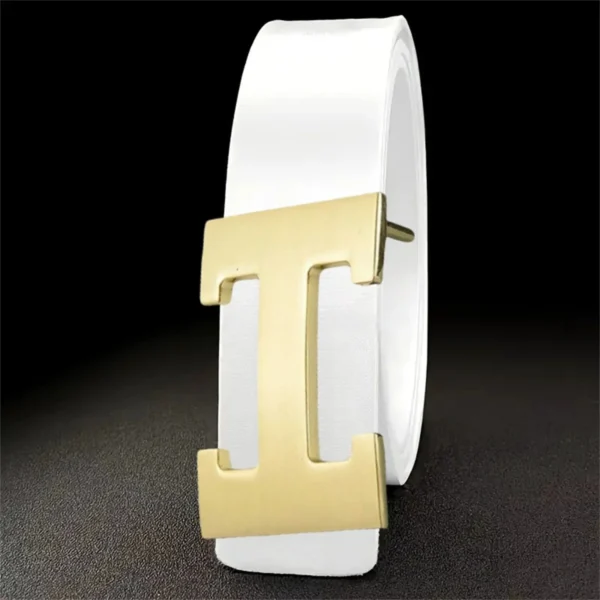H-H Buckle Leather Belt - Image 3