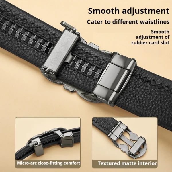 Ferra buckle automatic leather belt - Image 2