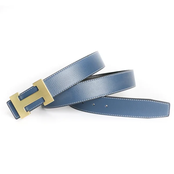 H Buckle Leather Belt - Image 5