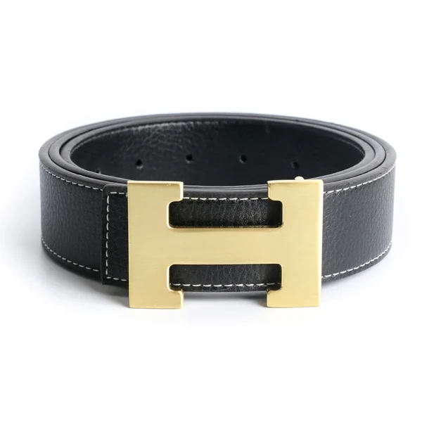 H Buckle Leather Belt - Image 2