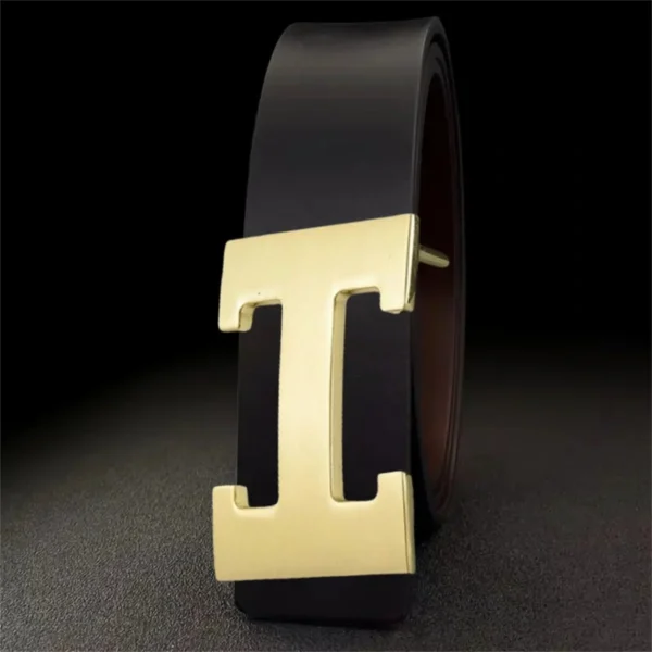 H-H Buckle Leather Belt - Image 2