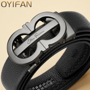 Ferra buckle automatic leather belt
