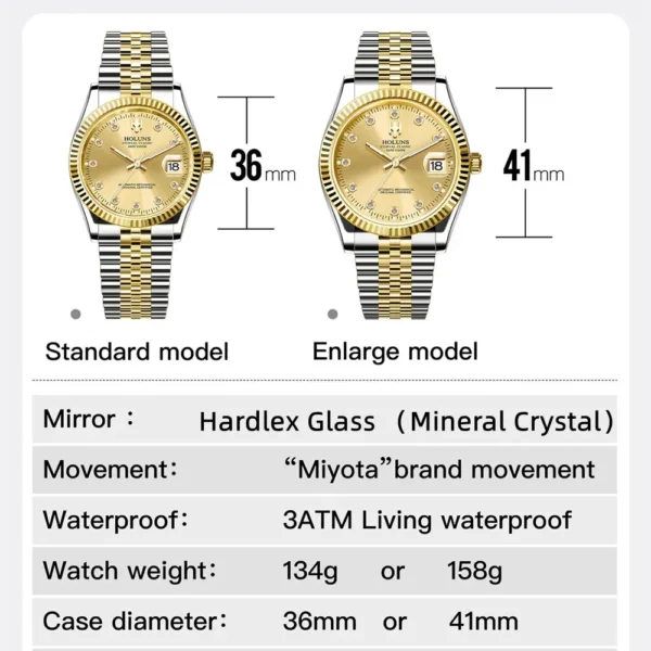 Day-Date Gold & Stainless Steel Automatic Mechanical - Image 3