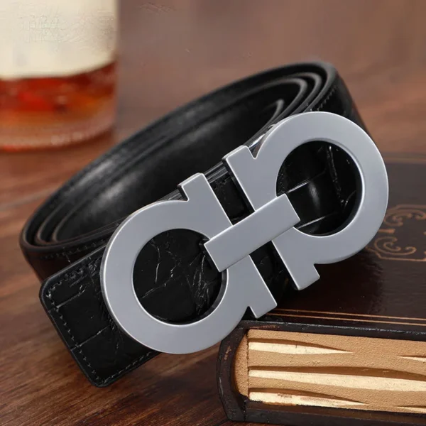 Ferra buckle Crocodile leather belt - Image 2